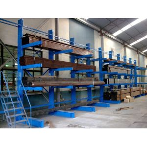 Warehouse Storage Structural Galvanized Rolled Cantilever Racking Double Side