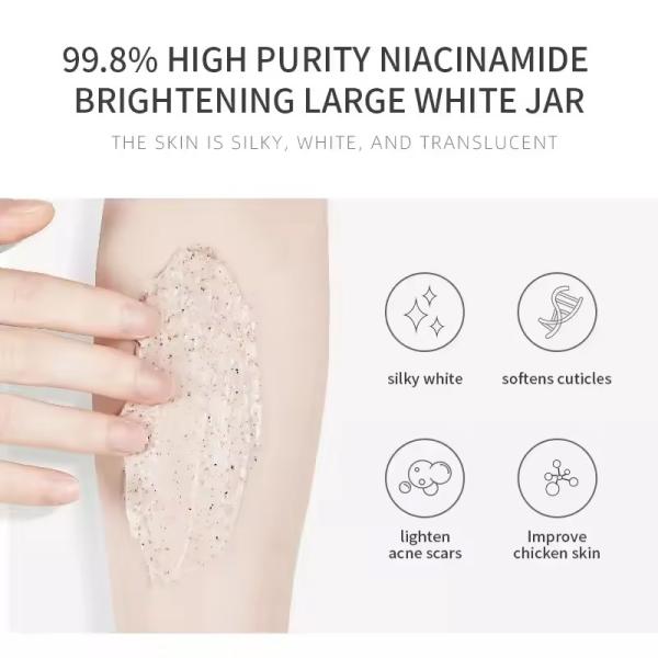 Natural Organic Oat Niacinamide Body Scrub Exfoliating Anti Aging Cellulite Dead Scrub