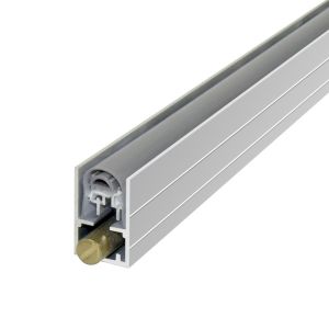 1M Length Door Bottom Seal Strip for Home Silver