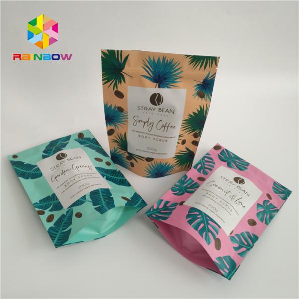 Laminated foil bas zipper bag stand up pouch packaging custom printed plastic bags coffee pouches plastic hot sale