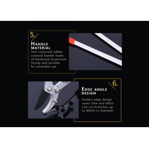 Telescopic Elbow Manual Pruning Shears Plastic Coated SK5 Material