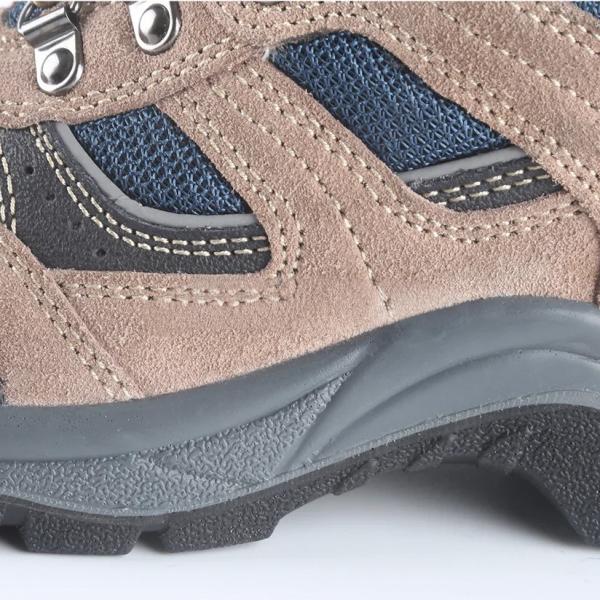 Suede Leather Comfortable Safety Shoes Outdoor Steel Toe Boots Brown