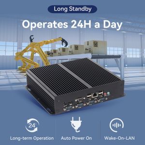 Intel Pentium 2117U Fanless Industrial PC With 4COM Ports Linux Supports HD