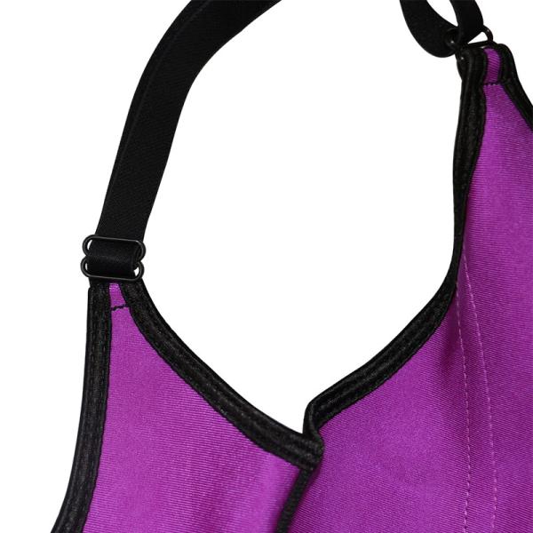 Purple Vest Corset Latex Waist Trainer 4 Steel Boned Adjustable Shoulder Strap Waist Trainer MH1052