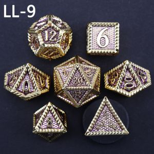 DND metal dice, Dragon and Dungeon polyhedral RPG dice, 7 tabletop game dragon