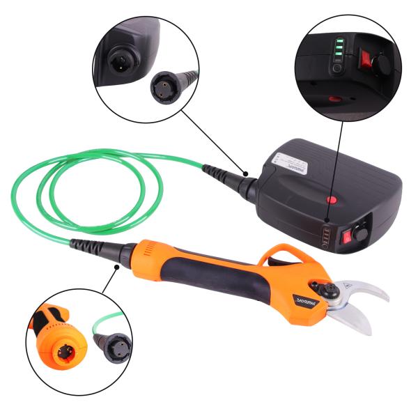 Buy Swansoft 35mm 43.2V Swansoft 36V Rechargeable Electric Fruit Gardening Pruning Shears Electric Bypass Pruner at wholesale prices