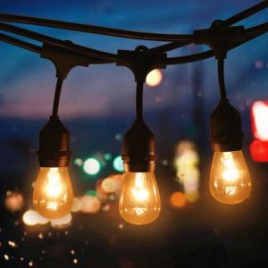 8.5M 15 LED Solar Edison Bulb String Lights