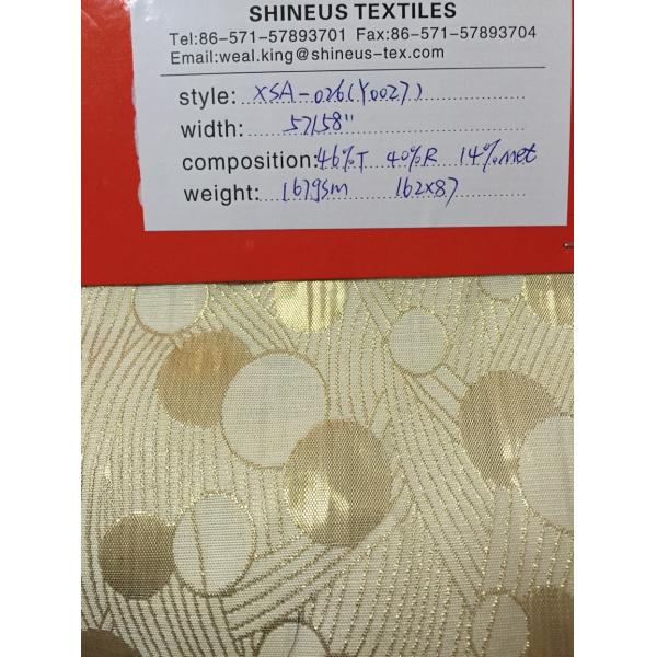 Buy Jacquard woven fabric with metallic at wholesale prices