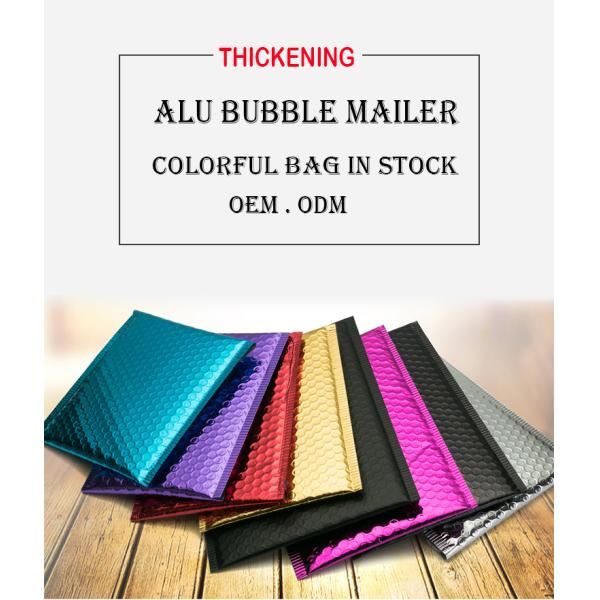 Metallic Foil Film PE Film PE Bubble Cosmetics Reclosable Ziplockk Zipper Bubble Bag 100% Eco-Friendly Waterproof