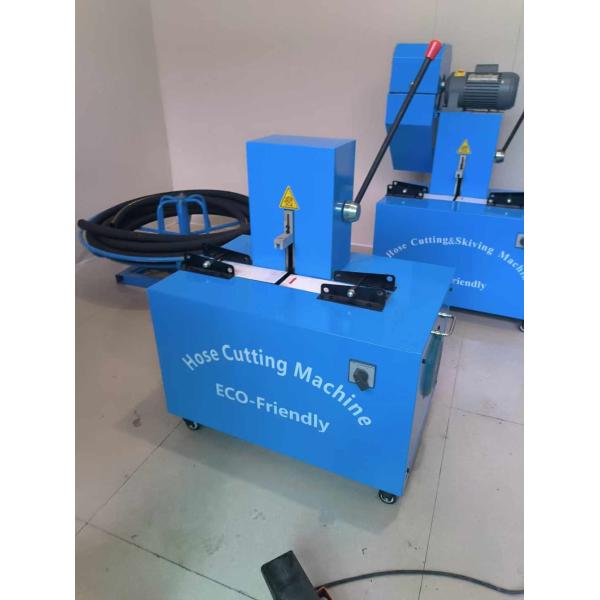 Buy Dust-free Rubber Hose Cutting Machine Without Skiving With 4 Layers And Advanced Button Control 2 Inch 6-51mm Blue at wholesale prices