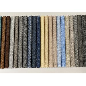 Plain Linen Sofa Fabric 230gsm Polyester Blend Upholstery Cloth