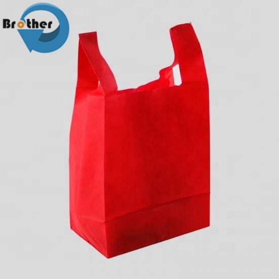 Promotional PP Non Woven TNT Bags/Polypropylene Nonwoven T Shirt Bags Bag/T-Shirt Non-Woven Vest Carrier Shopping Bag