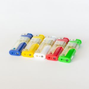 Refillable Electronic Candle Lighter With Colorful Gas And White LED Lamp