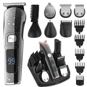 KooFex Mens Beard Hair Trimmer Set IPX6 Waterproof Ultralight