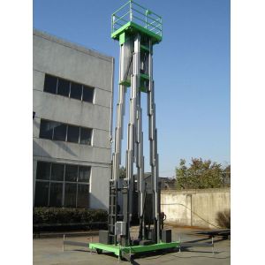 Three Mast Warehouse Order Picking Equipment Climbing Work Platform 21m