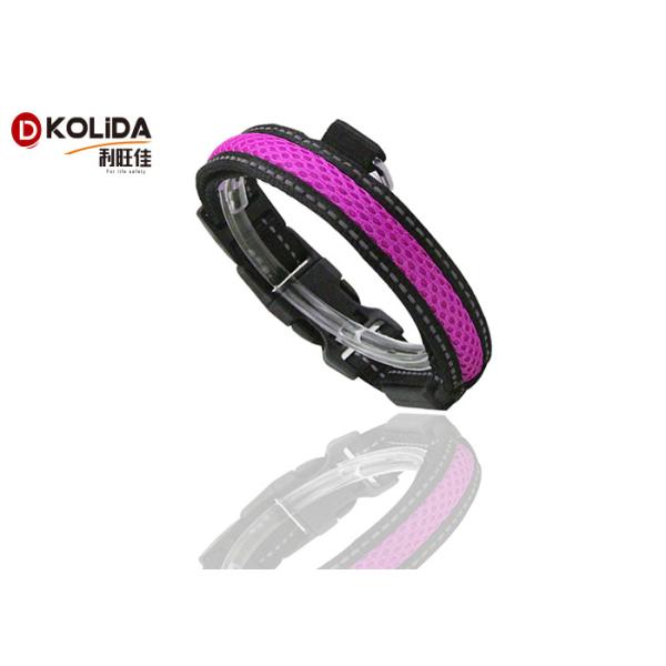 Nylon Airmesh Anti Lost Security Flashing LED Dog Collar Necklace For Pet