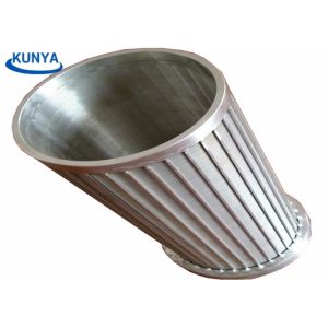 500um SS302 V Wire Screen Filter Stainless Steel Mesh Sieve Cylinder Johnson