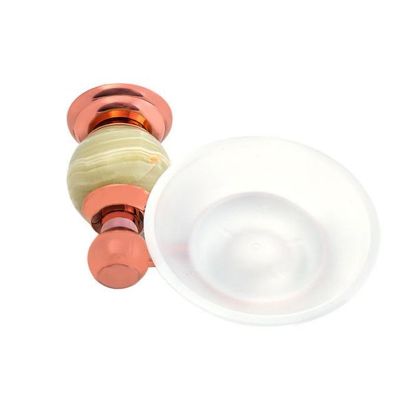 Wall Mounted Bathroom Accessory Brass and Boulder Soap Shower Accessories Holder