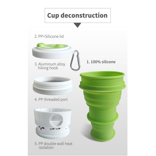 18oz Rubber Drinking Cups Silicone Household Products Double Wall