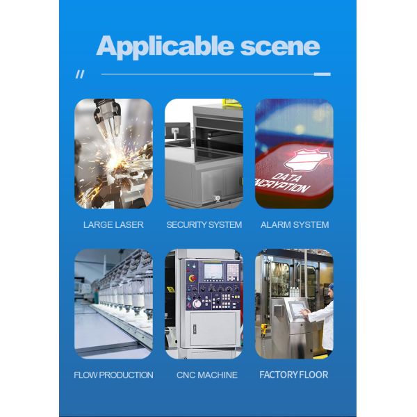 360*160mm Industrial Acrylic LED Name Board Waterproof Signal Warning