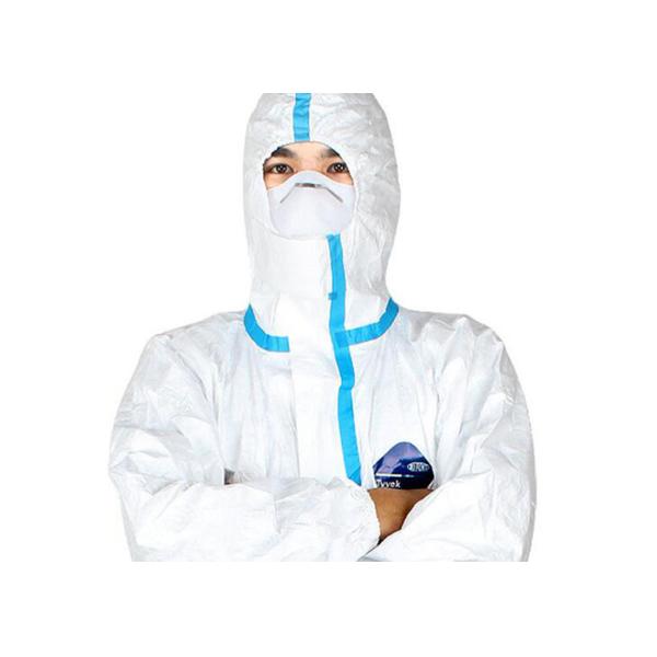 Disposable Medical Non-Woven Siamese Isolation Clothing PE Film Breathable Protective Film Isolation Clothing