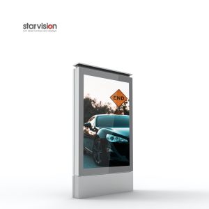 Plaza Subway Floor Standing Outdoor Digital Totem Double Sided