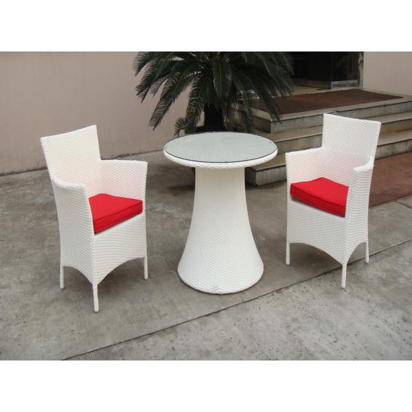 Buy Hand-Woven Poly Rattan Garden Dining Sets With White Cushion at wholesale prices