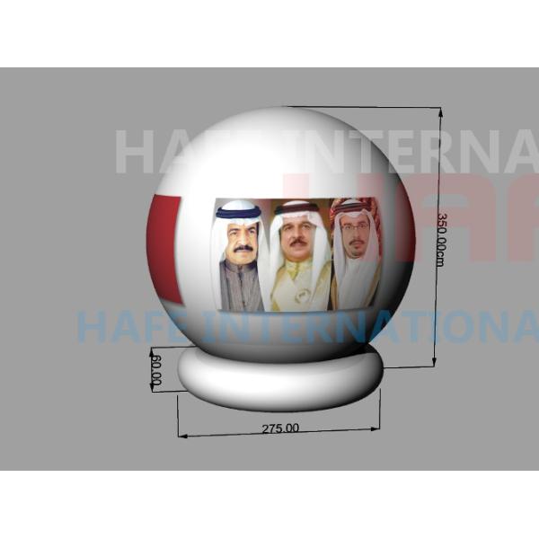 Floating 3.5m Led Inflatable Balls Bahrain National Holiday Events Design