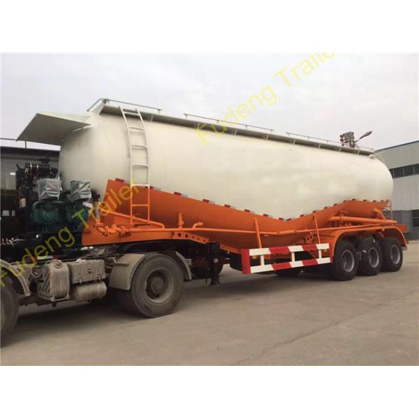 Double Compartment Bulk Cement Semi Truck Tanker Trailer with 60cbm capacity