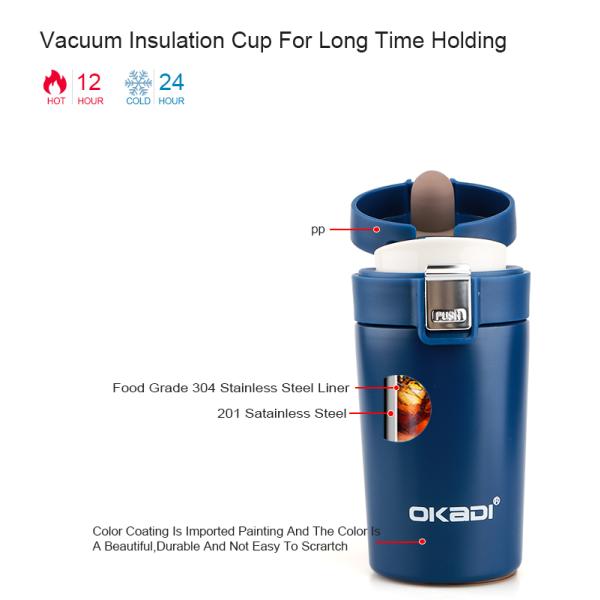 2022 new personalized tumblers stainless steel vacuum insulated coffee mug with lid