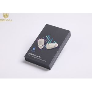 Custom Black Earphone Mobile Accessories Packaging Magnetic Box