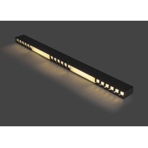 Black 3600LM Linear Pendant Light Fixture 3000K 4000K 6000K