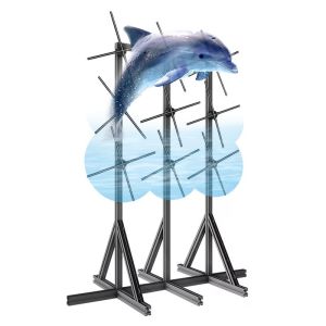 Splice Function 1800 Brightness LED Fan 3D Hologram Projector for Wall Display