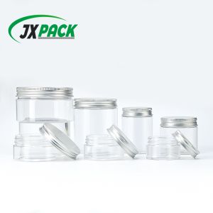 Plastic Wide-Mouth Cosmetic Cream Jar with Screw Cap