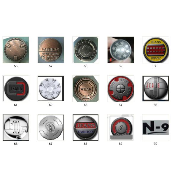 wholesale Custom Logo 17MM 20MM Iron Stainless steel Brass Jeans Button Bottons