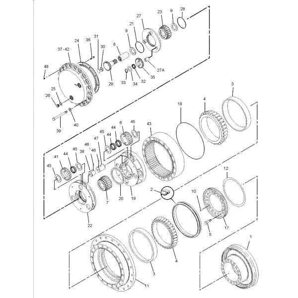 199-4726 Excavator Travel Device E374D Final Drive Parts 374D