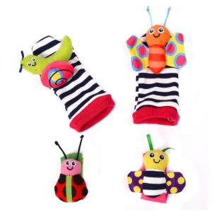 Adjustable Kids Plush Toys Wrist Ring Bell Puzzle Toy Socks