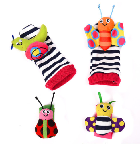 Buy Adjustable  Kids Plush Toys Wrist Ring Bell Puzzle Toy Socks at wholesale prices