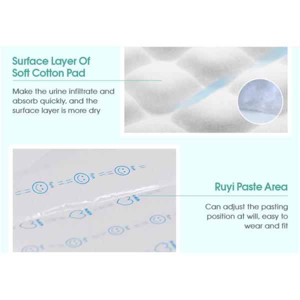 SGS Skin Friendly Adult Disposable Diapers With 3D Leakproof Edge