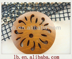 wood button