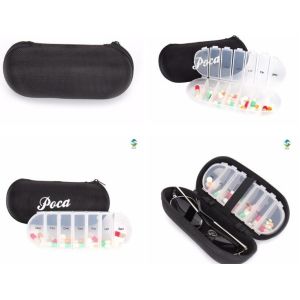 new style 7case plastic pill box with glasses box, one week 28 compartment with