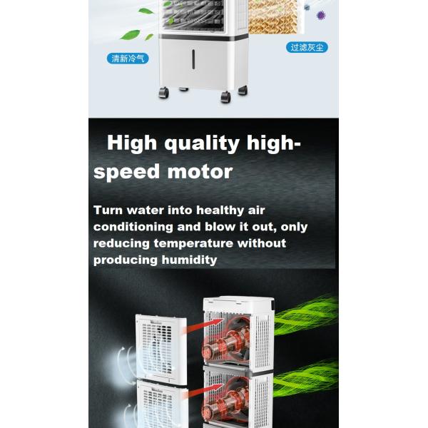 14L Double Layer Evaporative Mobile Mechanical Floor Water Air Cooling Fan Air Cooler