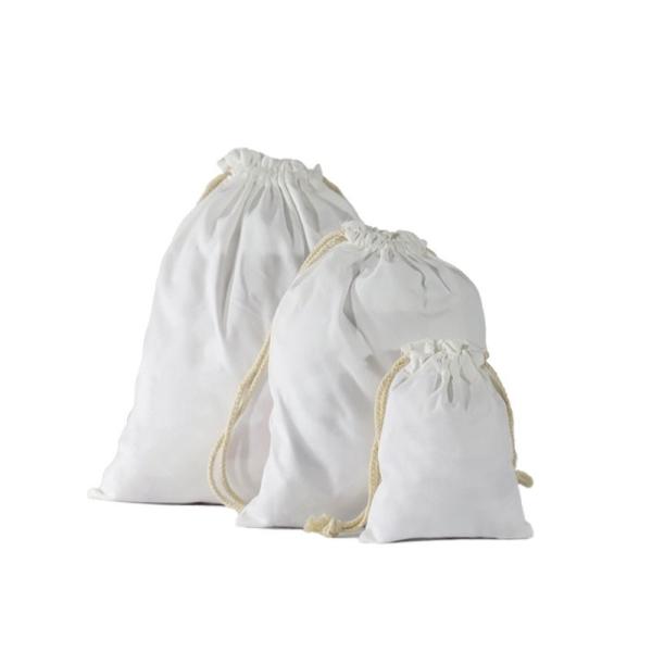 Logo Printing Sublimation Canvas Bags Storage Sublimation Drawstring Bag