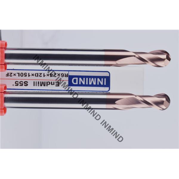 SiN Coating Long Ball Nose End Mill R6*150 , Dia 12 mm AOL 150 mm HRC55