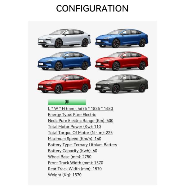 JMEV Yi 4 Wheel Electric Vehicle 140Km/h 0km Used with 60Kwh Battery Capacity and High Speed