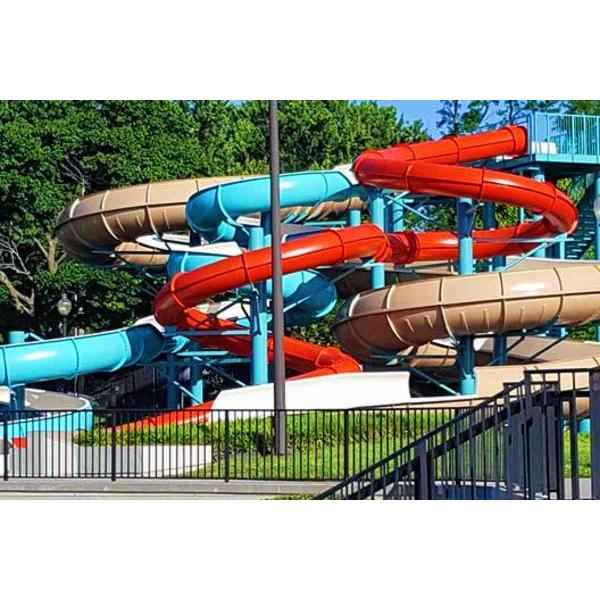 Huge Outdoor Aqua Park Glass Fiber Children Play Amusement Rides Playground Fiberglass Water Slides For Children