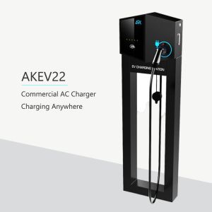 Public 22kw Ocpp1.6J 3phase Fast Wall Mounted Type2 EV Charger With Pillar