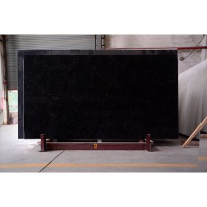 Quality Acid Resistant Solid Black Quartz Countertops With NSF SGS Certification for sale