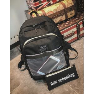 Quality Korean version of the couple transparent solid color cloth standard letters multi-purpose backpack for sale