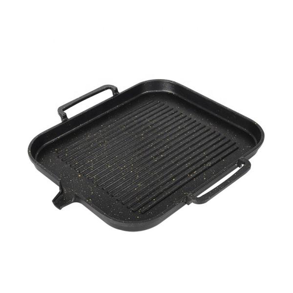 Buy Rectangle Divided Induction Gas Stovetop Grill Pan For BBQ  Without Pot Cover at wholesale prices